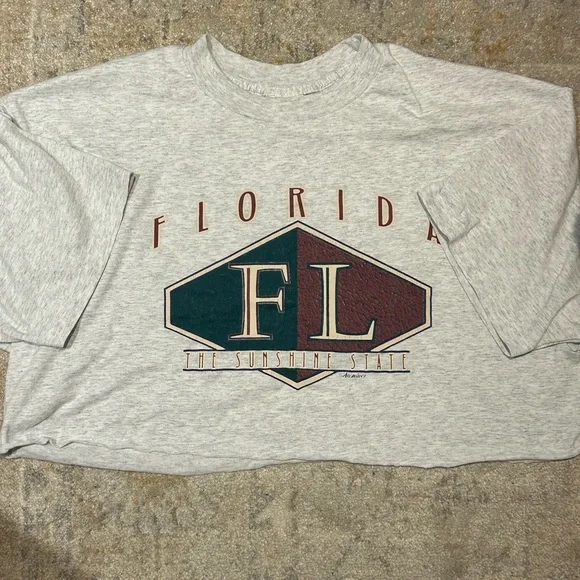 vintage cropped florida tshirt - Picture 1 of 2